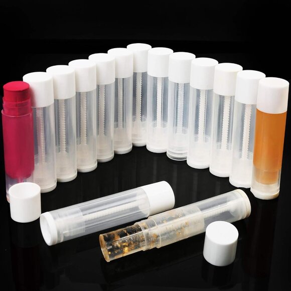 Lip Balm tubes Empty, 60PCS 5.5ml 3/16 Oz, Clear Lip Balm Container Tubes with W - Picture 9 of 9